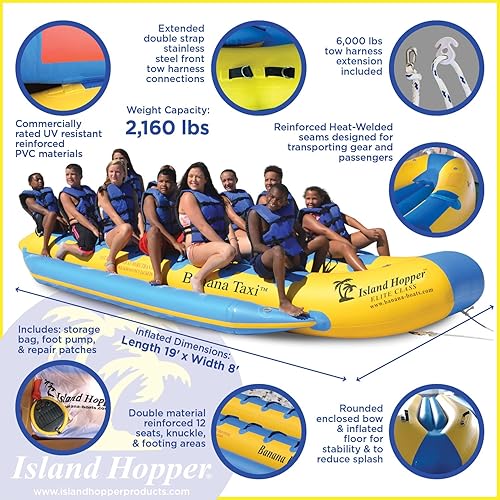 Miniatura 3 de Island Hopper 12 pasajeros Banana Taxi Elite Class Heavy Commercial Side by Side Banana Boat