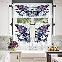 Vista 311 de Cenefas de cocina modernas con patrón de cobre marrón dorado para ventanas, cenefas opacas abstractas de marcas de arañazos y cortinas opacas