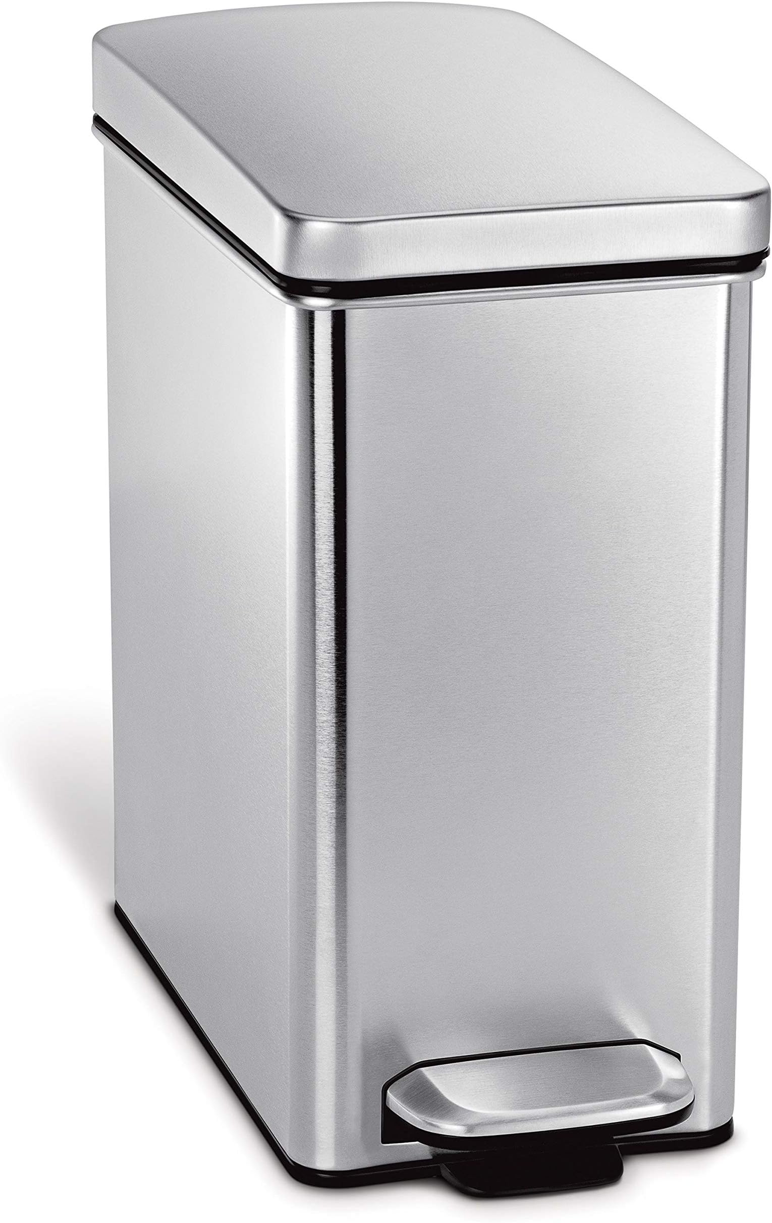 Trash Bins, Stainless Steel, Silver