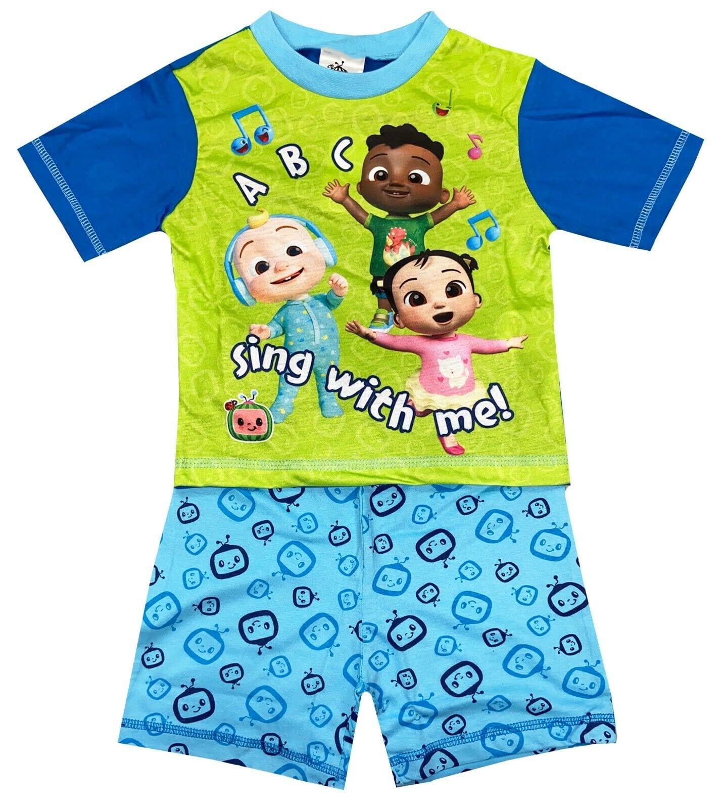 CoComelon Boys Pyjamas Shortie Summer Nightwear Age 9 Months to 3 Years (2-3 Years) Blue