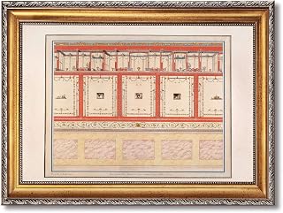 Vintage Framed Ancient Roman Fresco Wall Art Canvas Print Oil Paintings Reproduction World Classics Retro Elegant Poster Painting Pictures Wall Decor for Home Decoration Living Room Bedroom Office (Retro Framed,12L"x16W")