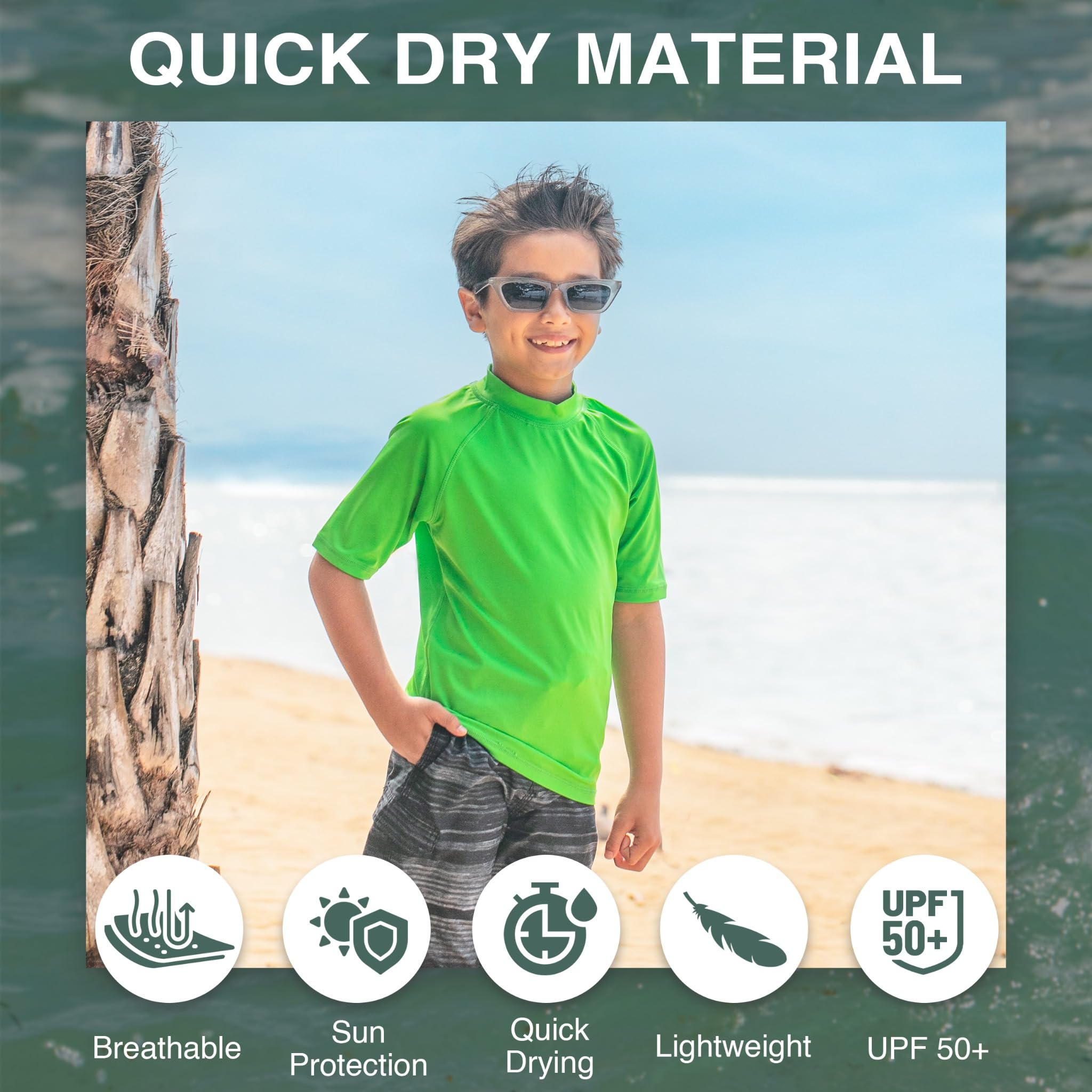 Kanu Surf Boys' Fiji UPF 50+ Sun Protective Rashguard