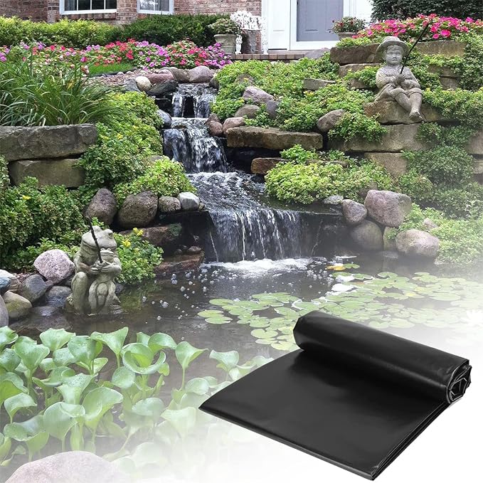 Image AMINNA Pond Liner, Water Garden Fish Pond Liner Elasticity - Black Fish Safe Pond Skins Pond Liner, Small Fish Pond Liners Rubber Pond Tarp Image AMINNA Pond Liner, Water Garden Fish Pond Liner Elasticity - Black Fish Safe Pond Skins Pond Liner, Small Fish Pond Liners Rubber Pond Tarp