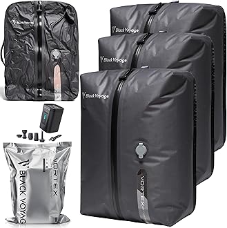 BlackVoyage Medium Vacuum Bags for Travel with Wireless Vacuum Pump, Reusable Compression Bags, Space Saver Bags for Travel Suitcases and Backpacks