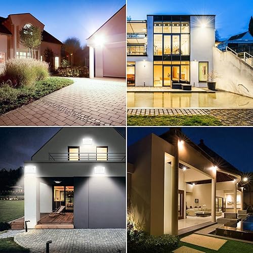 Miniatura 7 de Indmird Paquete de 2 luces LED de 50 W para exteriores, luces de inundación exteriores, luces LED de estadio, luz de inundación enchufable, con