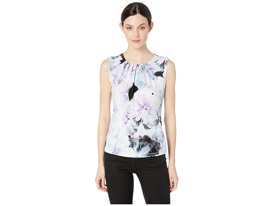 

Calvin Klein Pleat Neck Cami (Opal Multi) Women's Clothing
