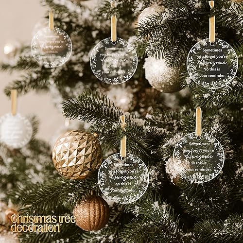 Vista 6 de Barydat 24 regalos de Navidad de agradecimiento para compañeros de trabajo, adornos de Navidad a granel para empleados, regalo de agradecimiento