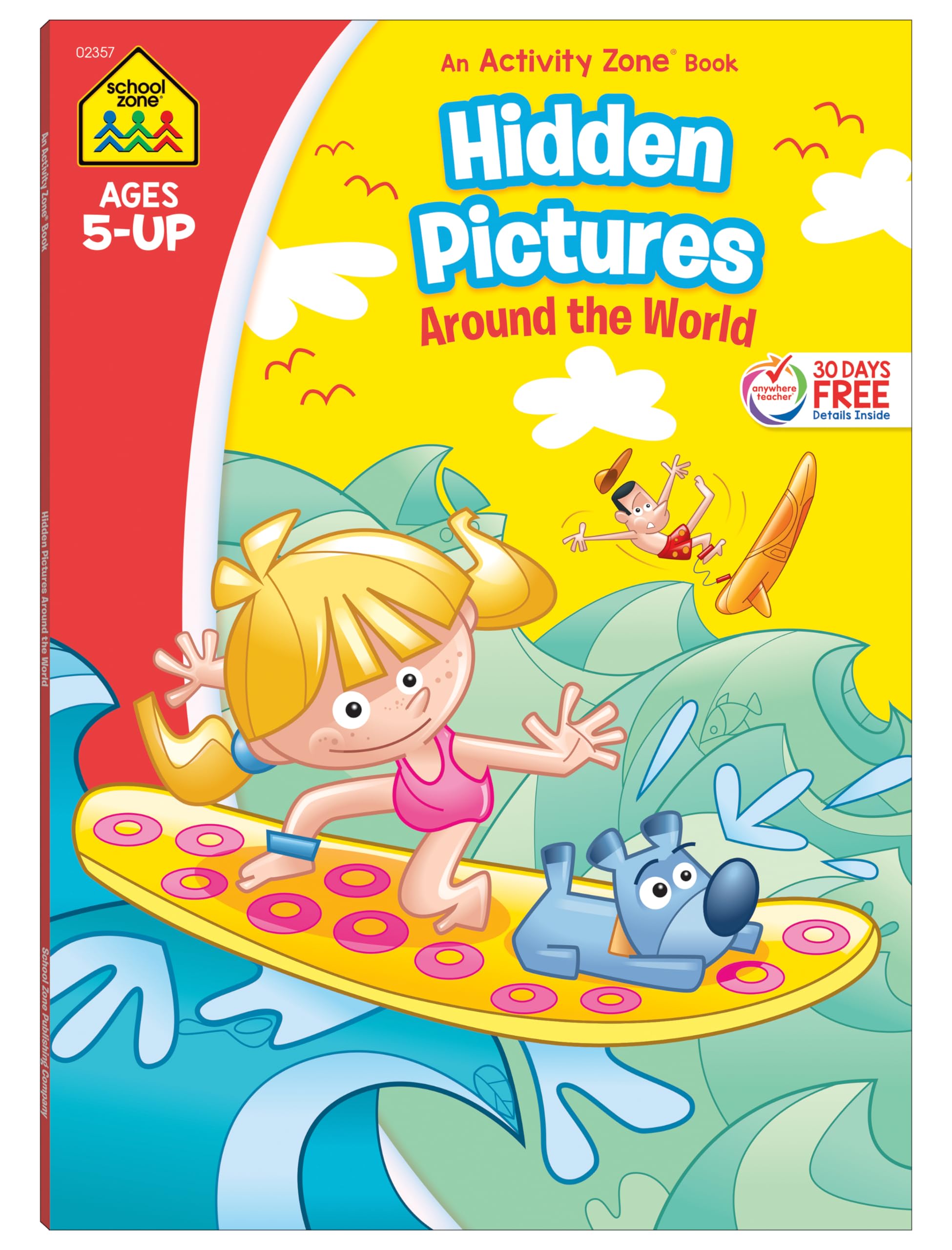 School Zone Hidden Pictures Around the World Workbook: 64 Pages, Kindergarten, First Grade, Search and Find, Hidden Picture Puzzles, Geography, Global