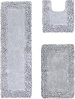 Vista 31 de Better Trends Alfombras en forma de corazón de 30 pulgadas, 100% algodón, suave, antideslizante, lavables, absorbentes de agua, para la entrada