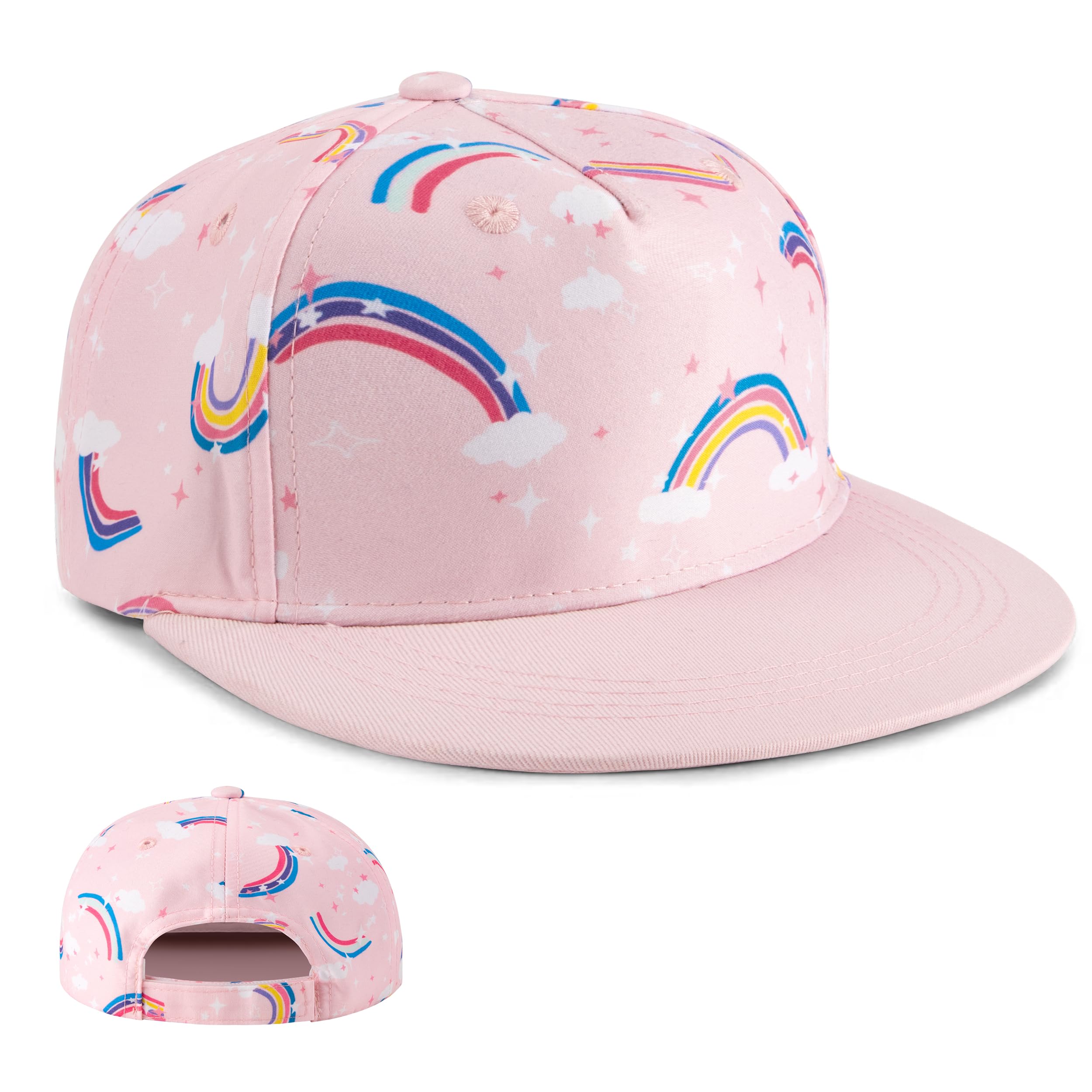 Tunejoy Basecap Kinder Sonnenhut Drucken Baseballkappe Verstellbare Junge Mädchen Snapback Cap mit UV Schutz für 2-4 Jahre alt