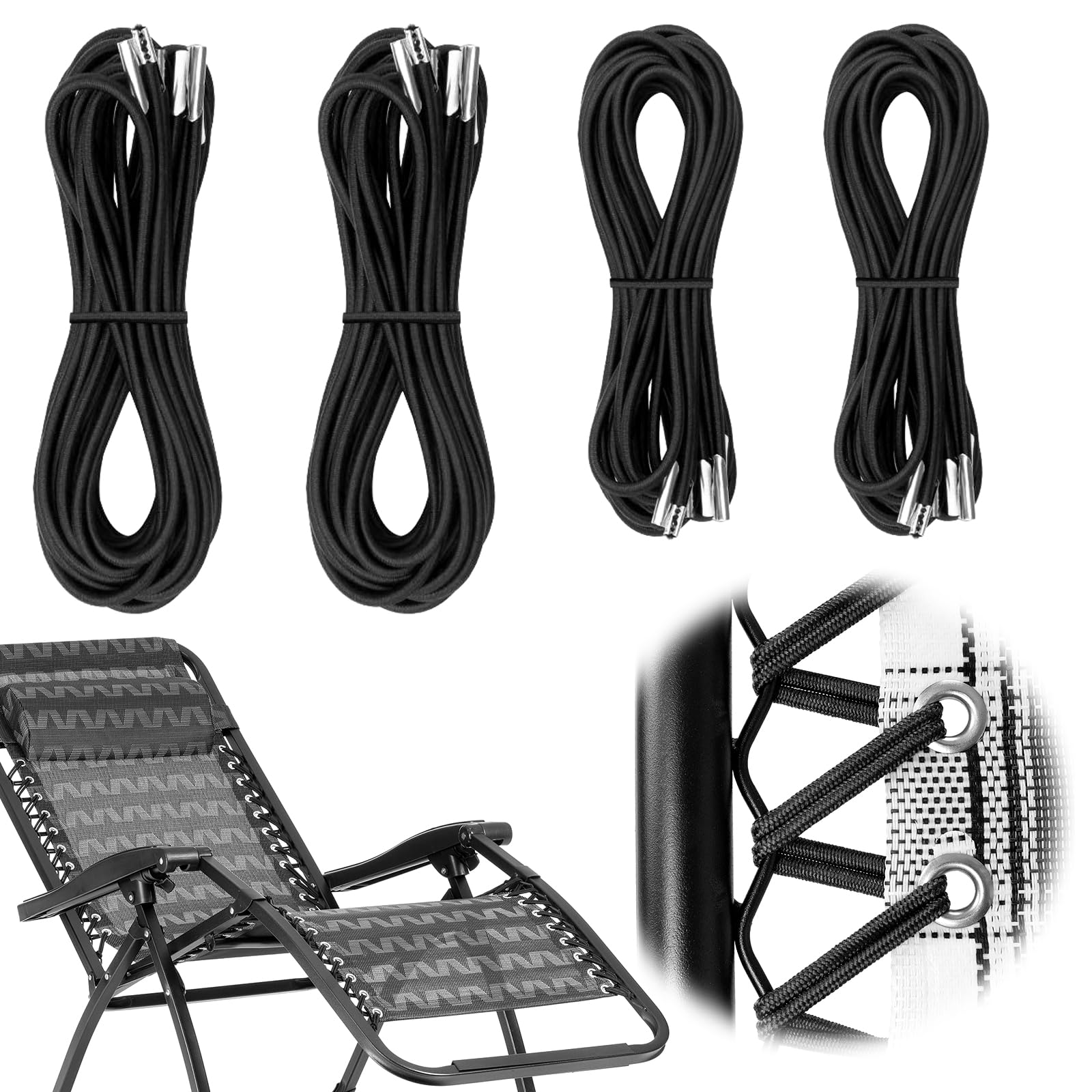 DQCHAIR Sedie Da Giardino Sedie Da Sole Reclinabili Sedie A Sdraio A - Foto 11