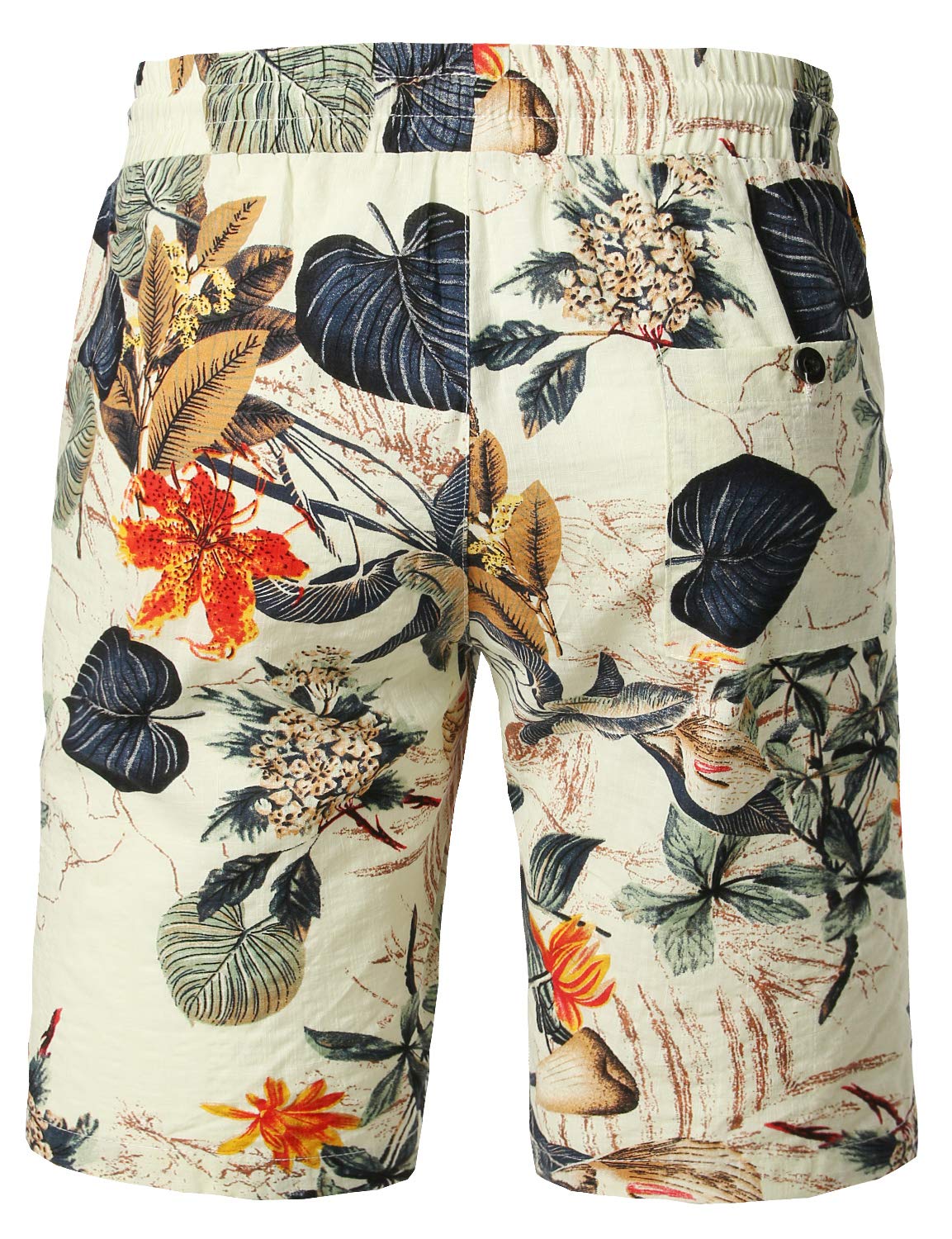 Jogal Camicia hawaiana da uomo, a maniche corte, stile casual, motivo floreale
