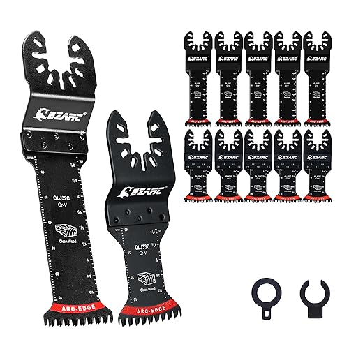 Miniatura 14 de EZARC Hoja de Sierra Oscilante de Diente Japonés, 5 PCS Hojas Multiherramienta Oscilantes con Borde de Arco, Corte Limpio para Madera, Plástico