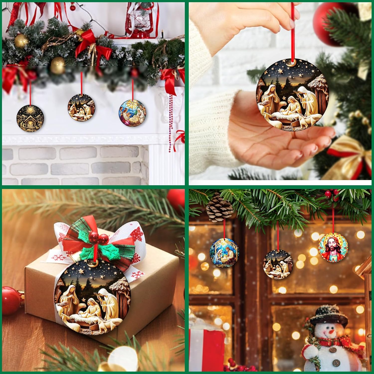 SICOHOME Nativity Ornaments - 3" Acrylic Christmas Ornament Set - Catholic Nativity Scene, Jesus, The Birth of Jesus Decorations, Gifts - Image 6