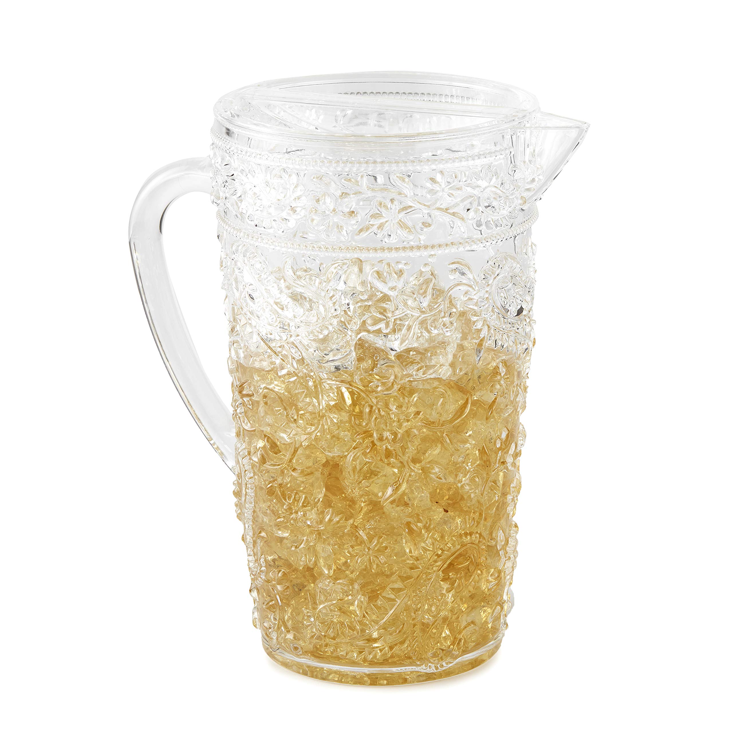 Huang Acrylic Clear Embossed Paisley Drinkware (2L Pitcher)