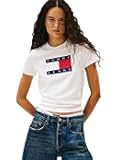 Women's Graphic Tee with Printed Flag Logo Detail