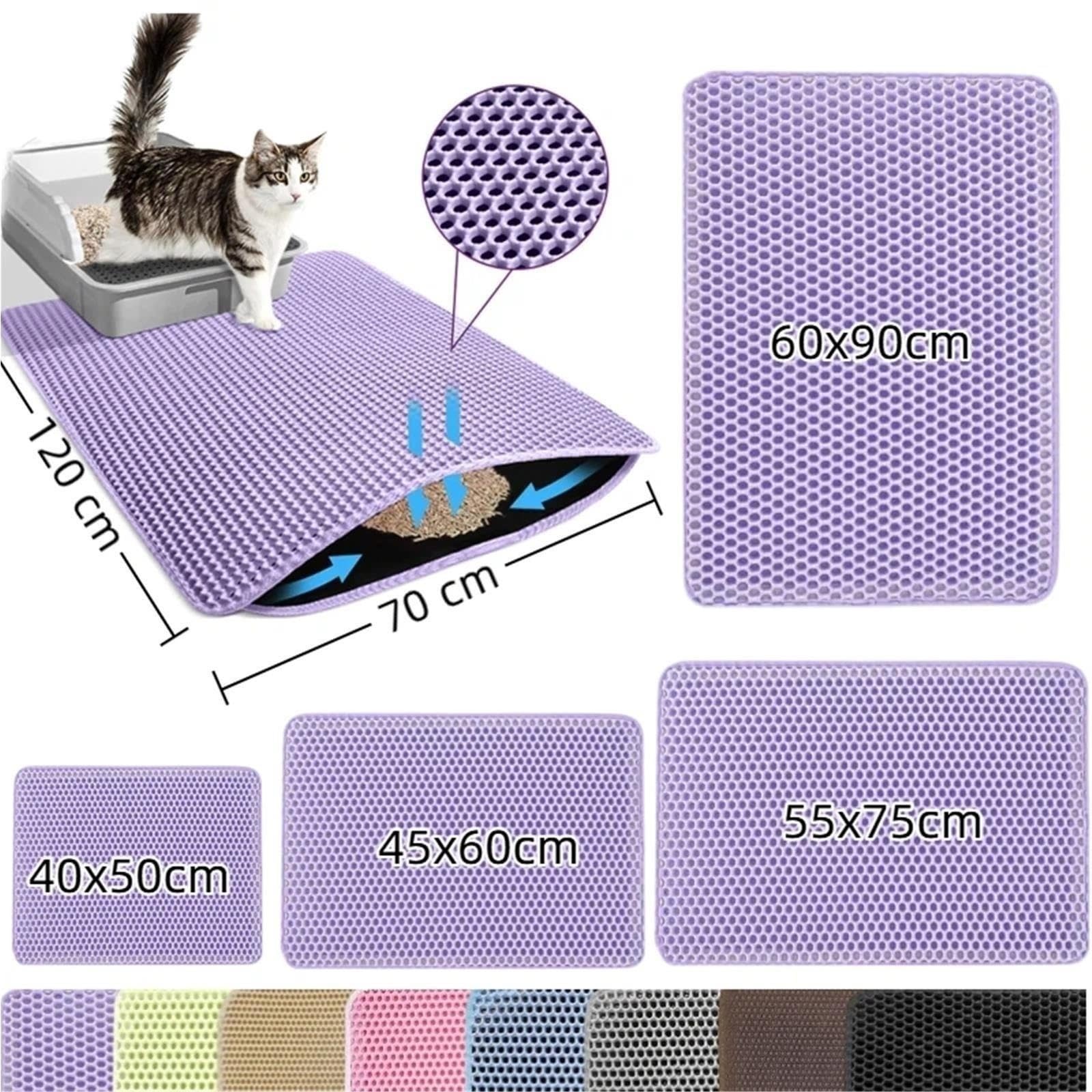 Katzenstreumatte Lila doppellagige Katzenstreumatte