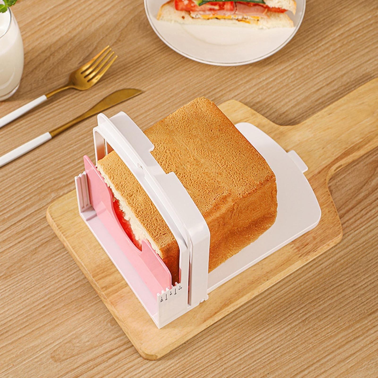 Affettatrice per pane – Affettatrice manuale fatta in casa per tagliare pane, toast, utensili da cucina per affettare arrosti, panini, bagel toast