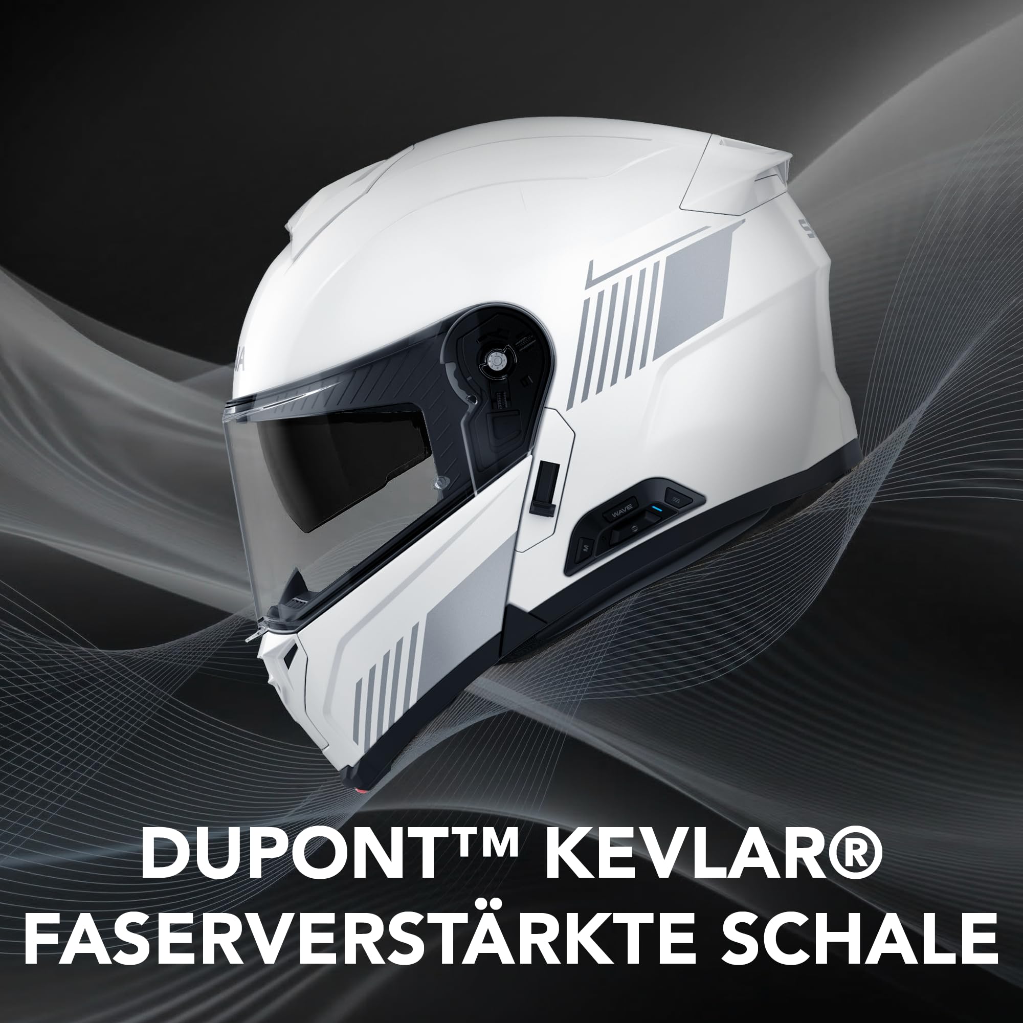 Sena Specter Modularer Smart-Kommunikations-Motorradhelm mit Mesh-Intercom, Sound by Harman Kardon (2. Generation), Dupont Kevlar-Schale