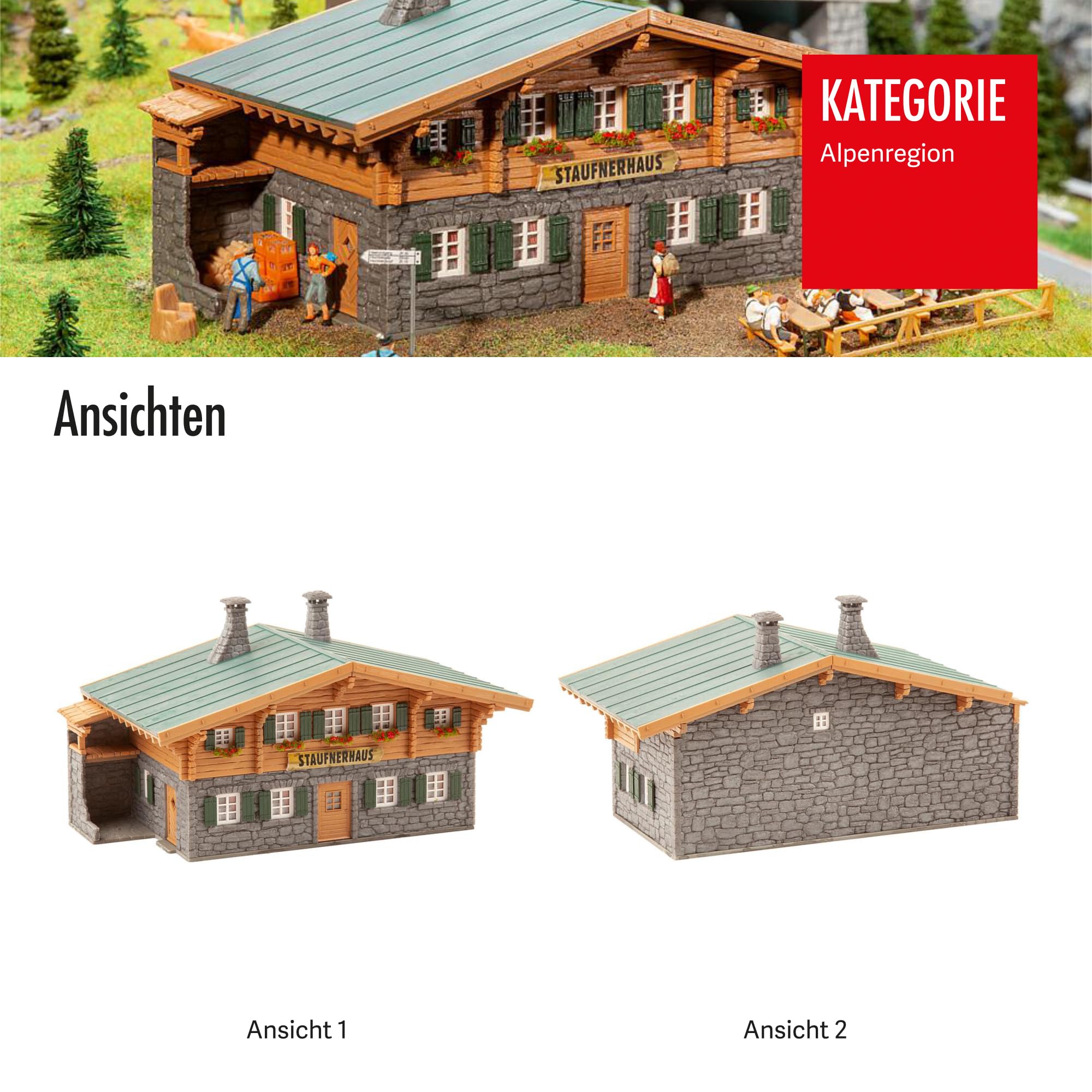 Faller 130635 H0 Berghütte Staufnerhaus, Verschieden