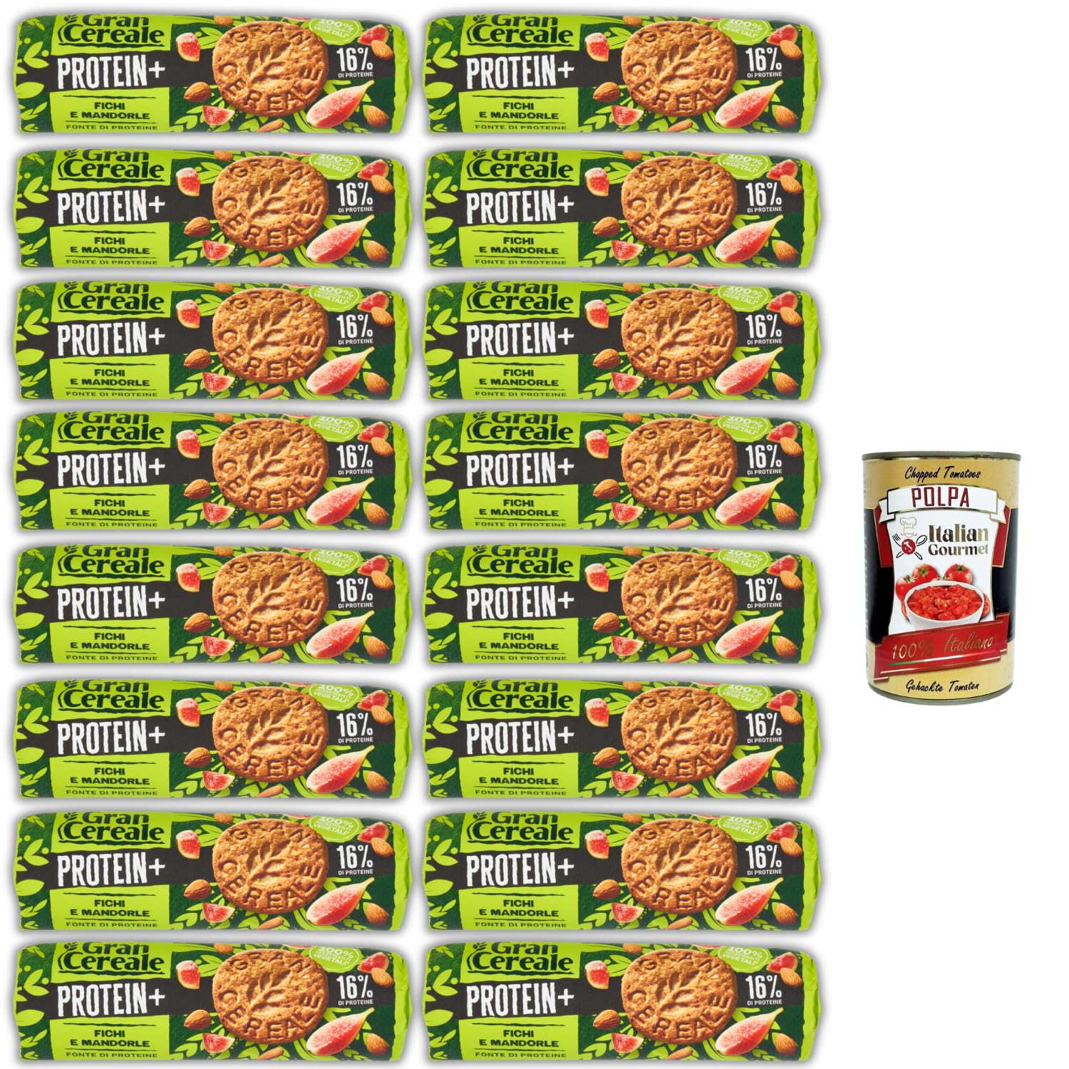 Italian Gourmet GranCereale PROTEIN+ Fichi Mandorle biscotti Keks 16 x 230g