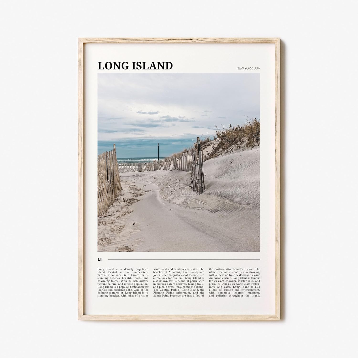 Long Island Travel Poster No 2, Long Island Wall Art, Long