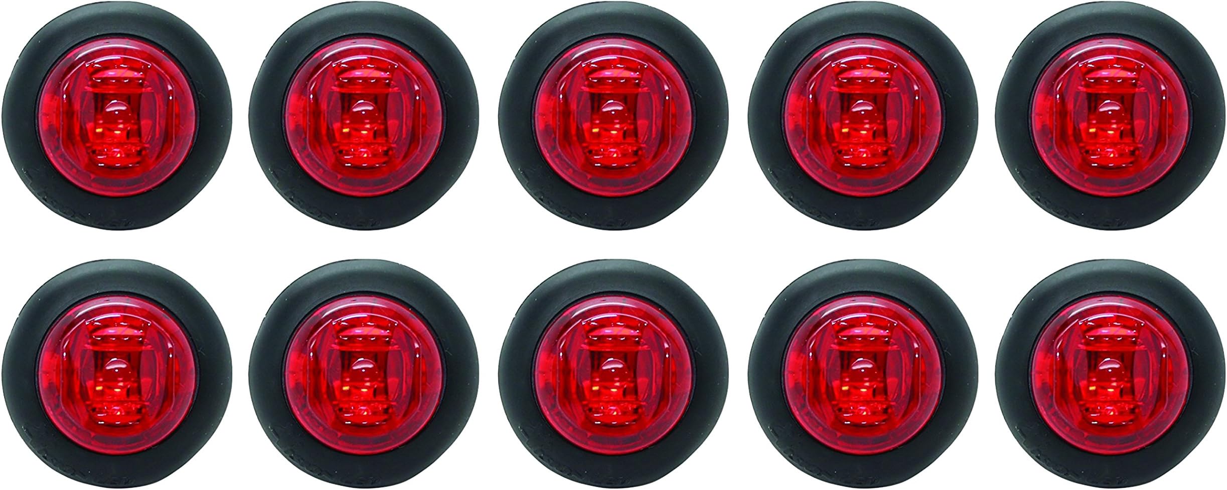 Leading Edge Lighting 10 3/4" Red LED Clearance Marker Bullet Grommet Lights