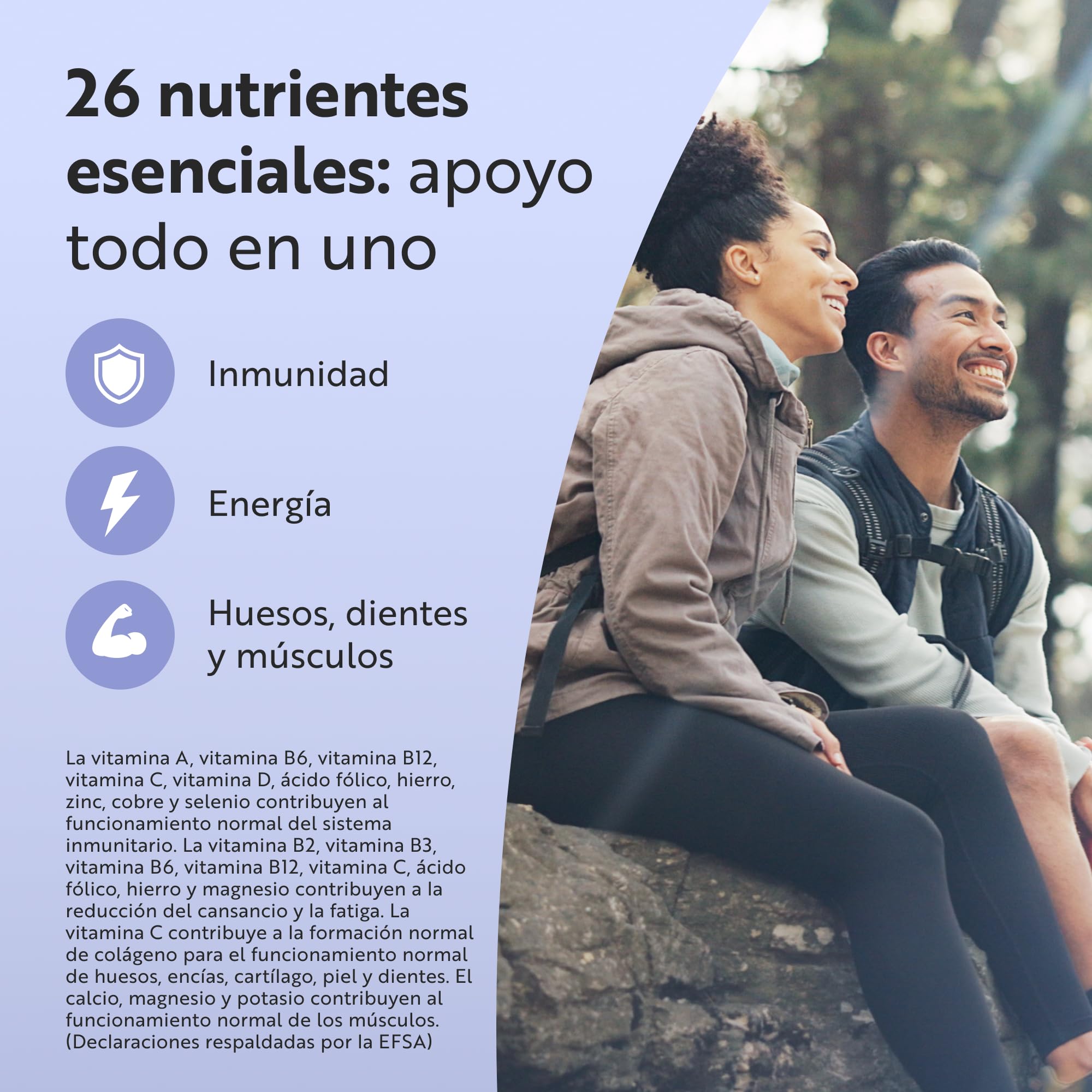Nutravita Multivitaminas Mujer y Homre - 365 Comprimidos Veganos - Complejo Vitaminico de 26 Activos Esenciales - Vitamina C, D3, A, B12, E y Minerales - Vitaminas para el Cansancio - Multivitamínico