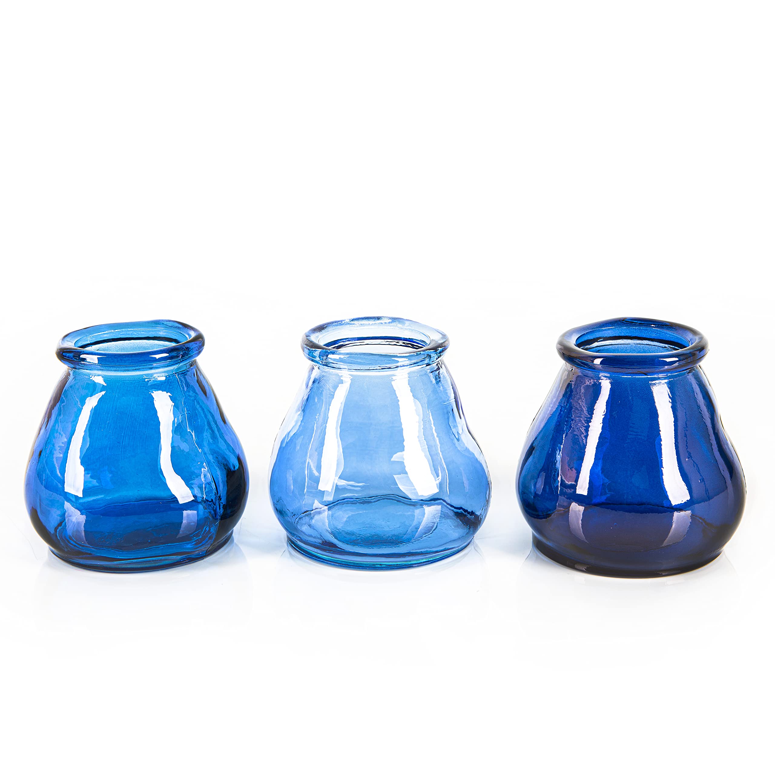Set Di 3 Portacandele In Vetro Logbuch-Verlag Con Decoro Foglie - Vaso Decorativo 9x10 Cm Per Tavolo