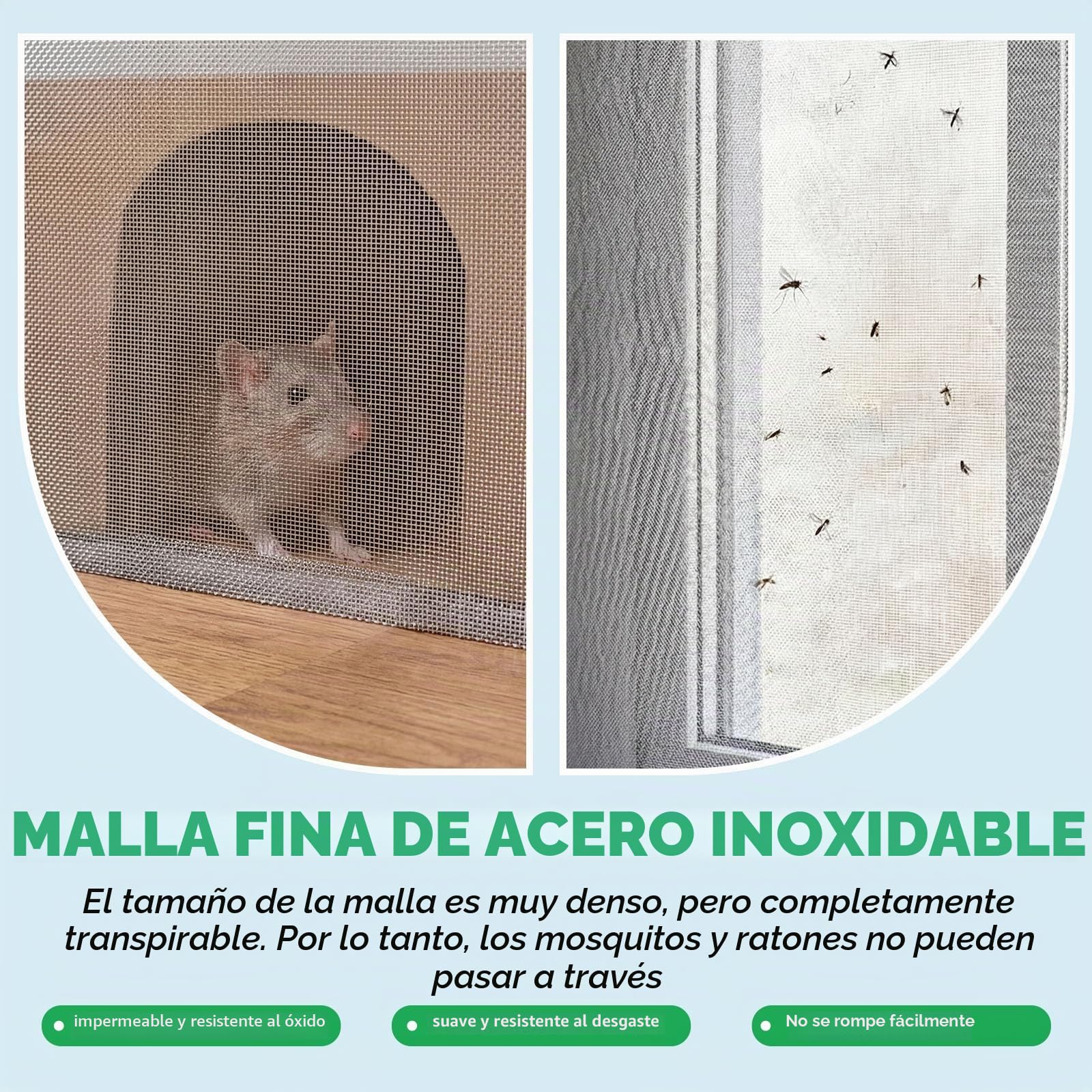 Malla Metálica Fina 40 x 200 cm, Tela Metálica de Acero Inoxidable 304, Malla de Alambre 20 Mesh, Resistente y Duradera, Ventilación y Filtración para Hogar y Exterior