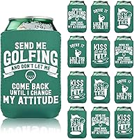 Vista 9 de Enfriador de latas de cerveza de golf, paquete de 12 fundas para latas de despedida de soltero, de neopreno, para bebidas, suministros