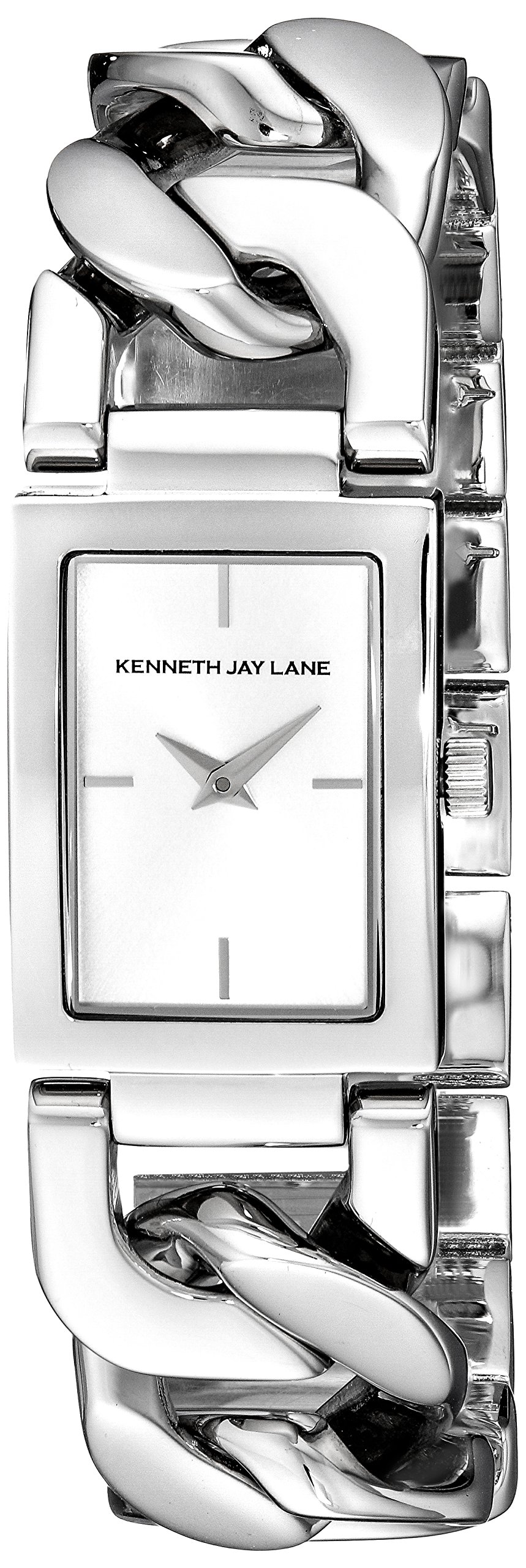 Kenneth Jay Lane Womens Kjlane 5302 Chained Stainless Steel Watch