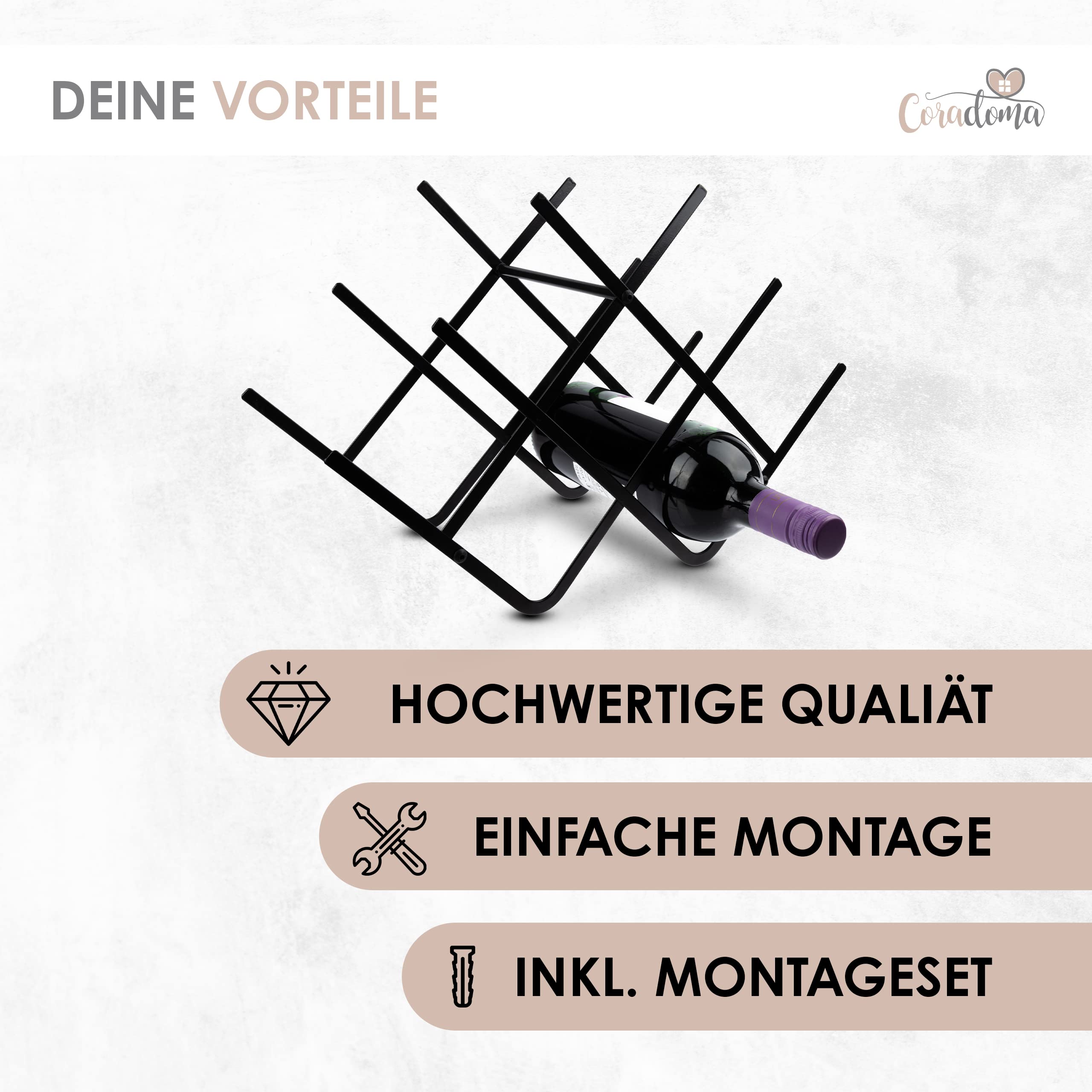 Hangende Wijnrek Organizer Voor Aan De Muur | Set Van 2 | Wijnrek Voor Aan De Muur Set Van 2 Wijnrek Voor Koffiekopjes Wijnflessen Wandgemonteerd Saphouder Shampoorek Stijlvol Ijzeren Design
