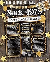 Vista 7 de 52nd High School Reunion (cincuenta y dos) Decoración en oro – Recordando el año – Clase de 1973 – Póster sin marco de 11 x 14 – Decoración perfecta