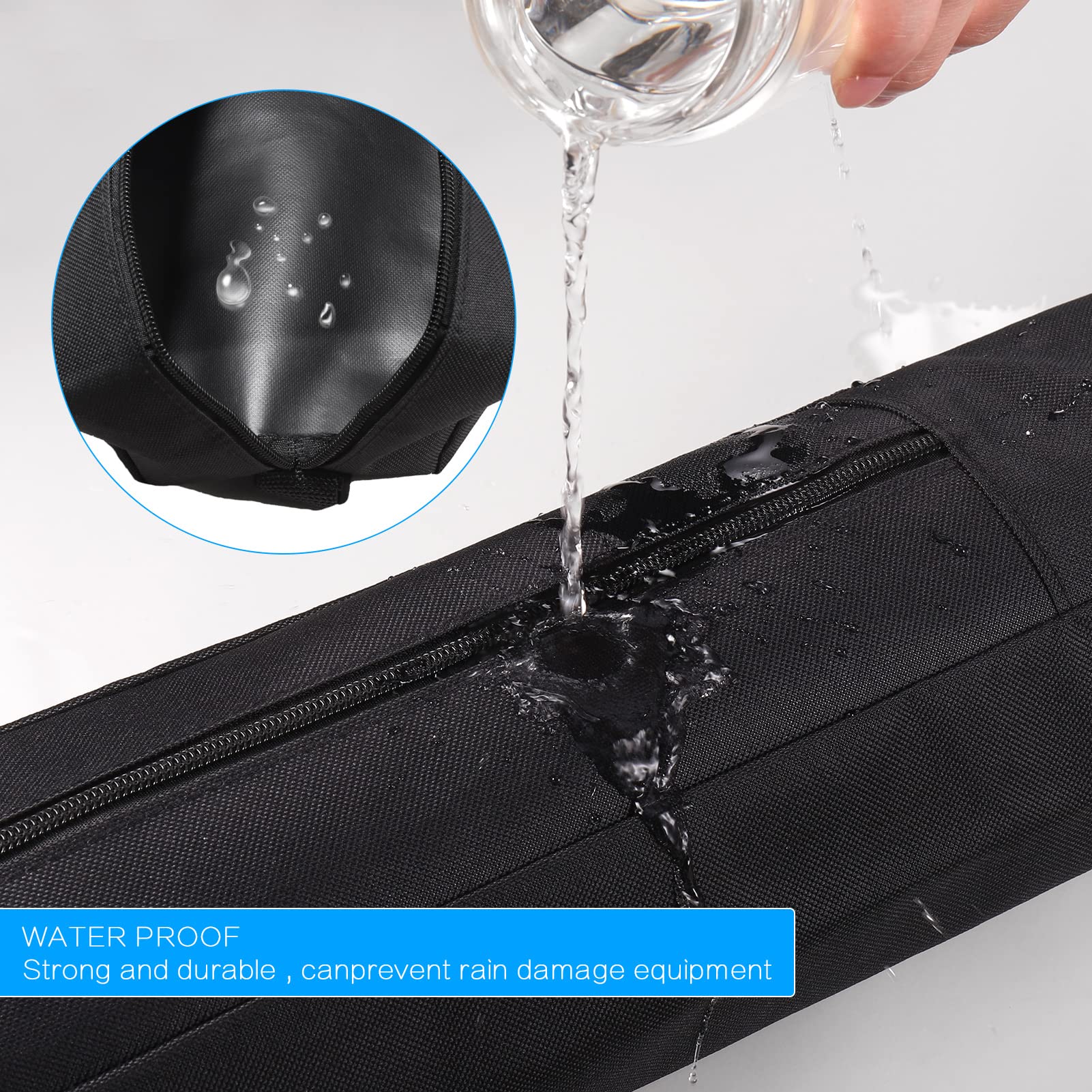 Zocipro 2 Stück Stativtasche, Tragetasche für Lichtständer und Kamera, Tripod Bag mit Tragegriff (100cm/60cm)
