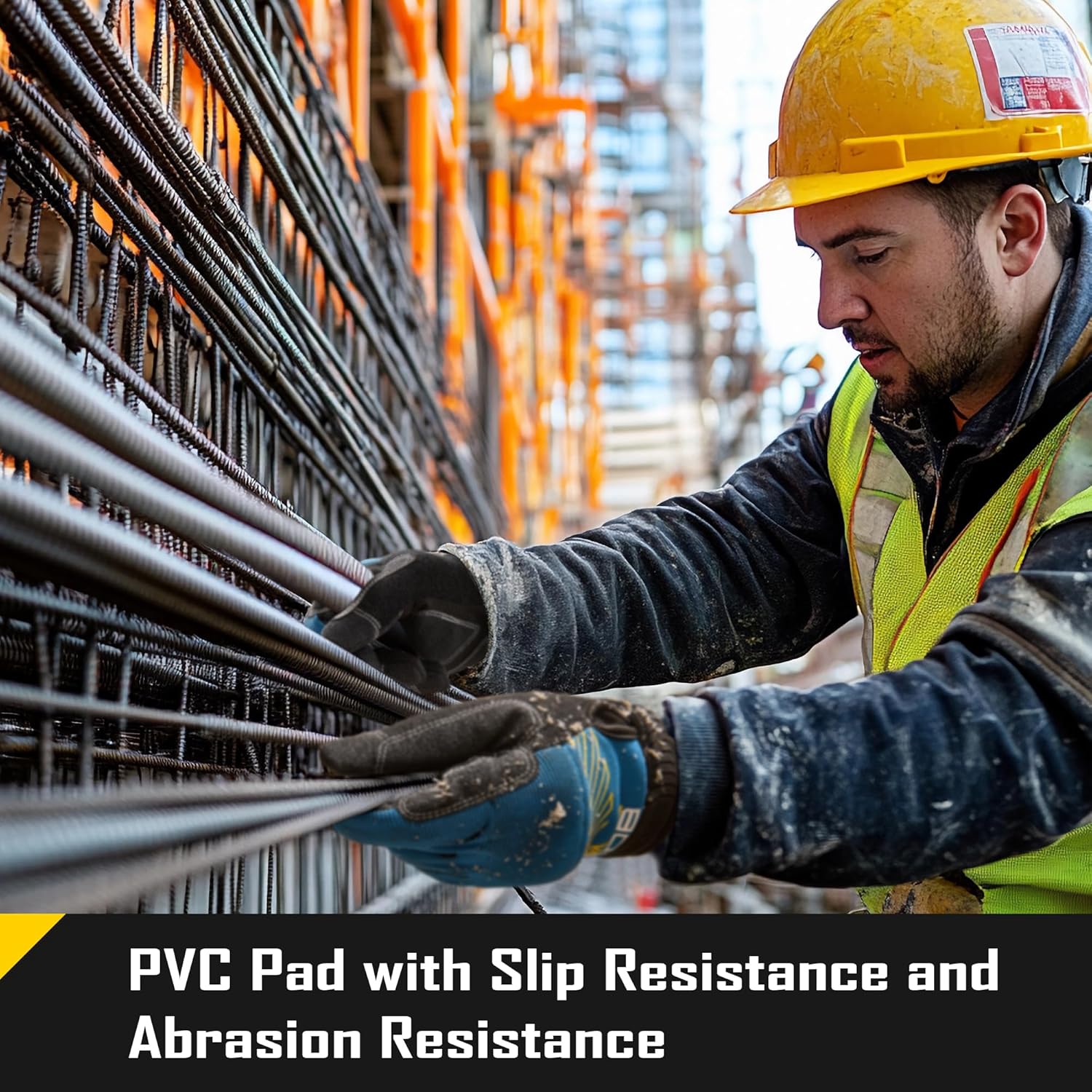 COOLJOB Winter Work Gloves for Men, 3M Thinsulate Thermal Gloves reinforced with PVC anti-slip pads