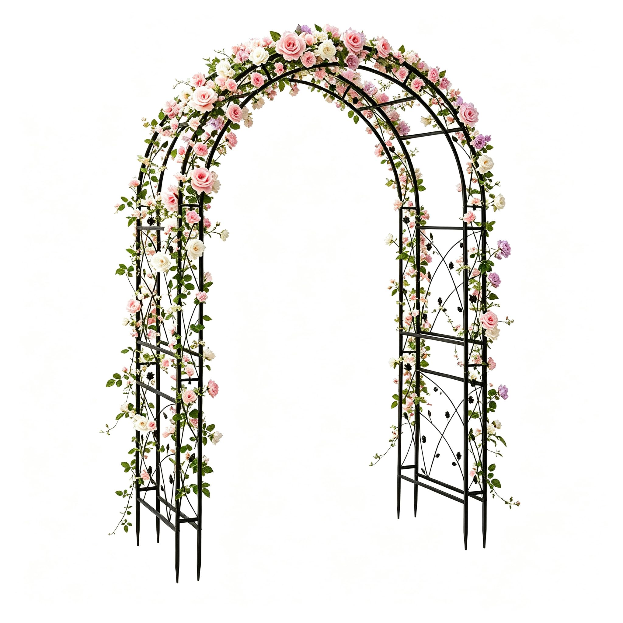 VINGLI Acro da Giardino 150 x 58 x 213cm, Acro Matrimonio, Sostegno e Supporto per Piante Rampicanti, Decorazione per Matrimoni sul Prato