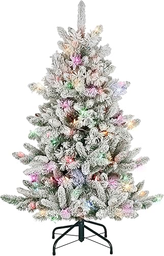 Árbol de abeto Bennington, preiluminado de 4.5 pies, 354 puntas, 150 luces incandescentes multicolor UL
