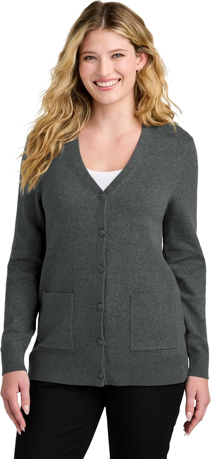 Port Authority Women's Easy Care Button-Up Cardigan Sweater LSW4150