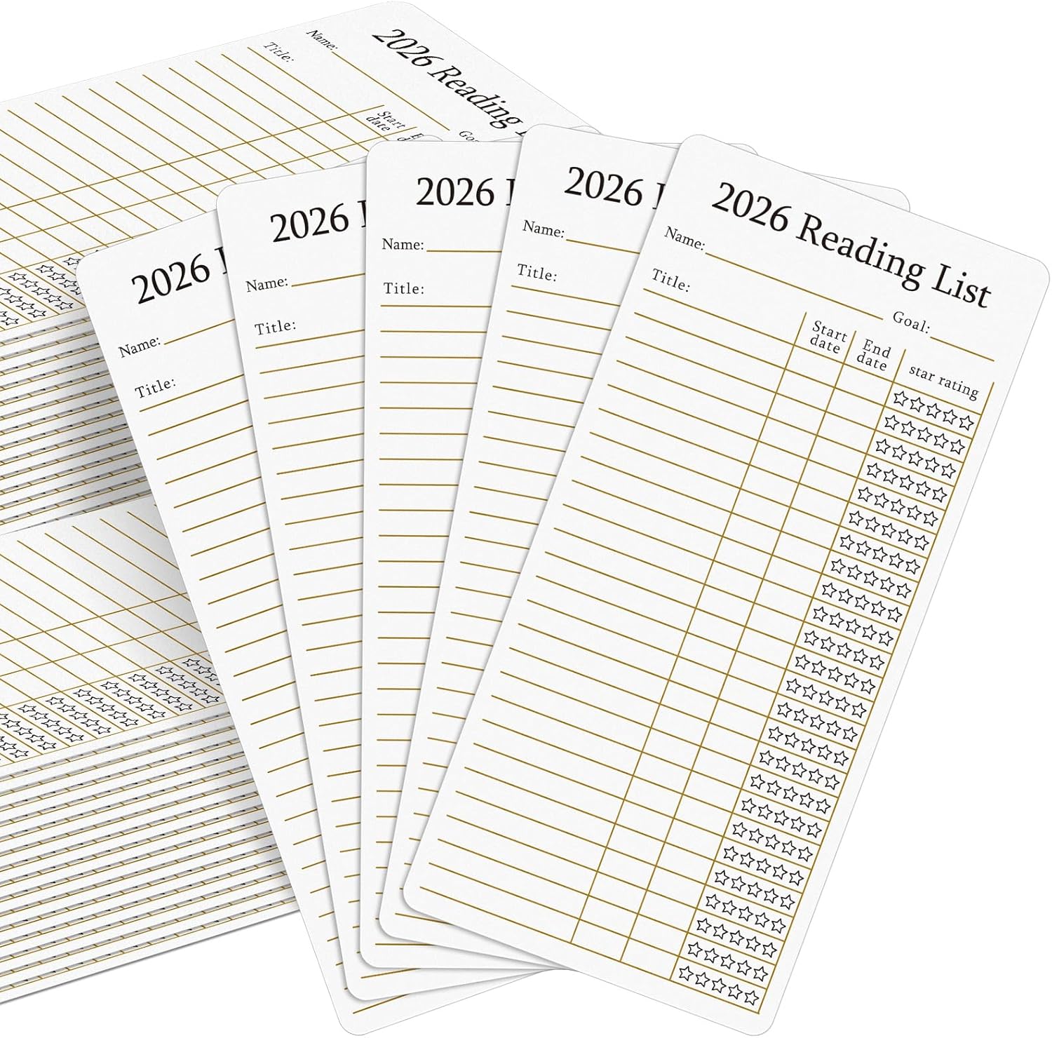 Skyygemm 12 Pcs 2026 Reading List Bookmark Christmas...