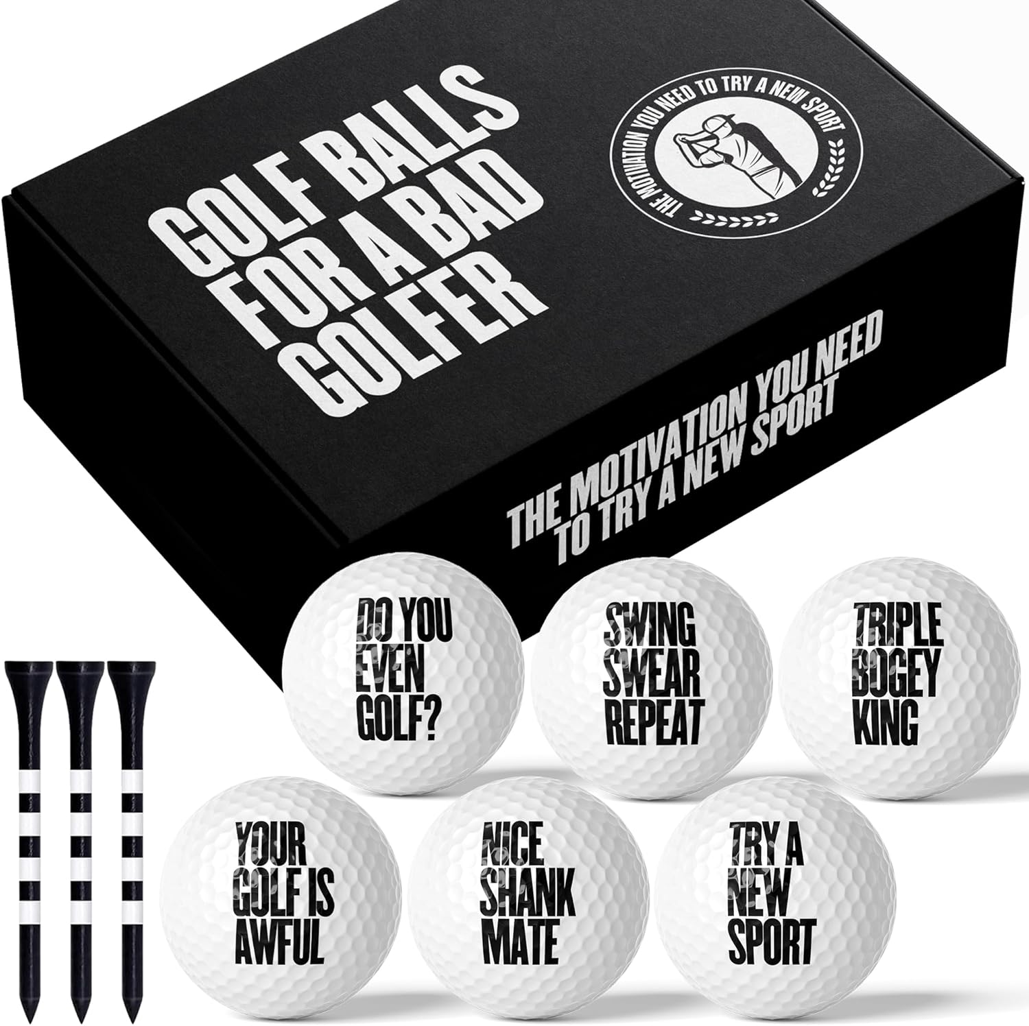 BadGolf, Golf Gifts, Golf Gifts For Men, Funny Golf Balls, Rude Golf