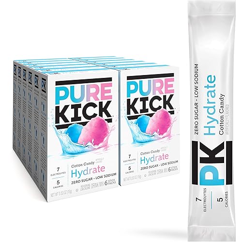 Miniatura 8 de PURE KICK Hydration Singles to Go Drink Mix, Concord Grape, incluye 12 cajas con 6 paquetes en cada caja, 72 paquetes en total