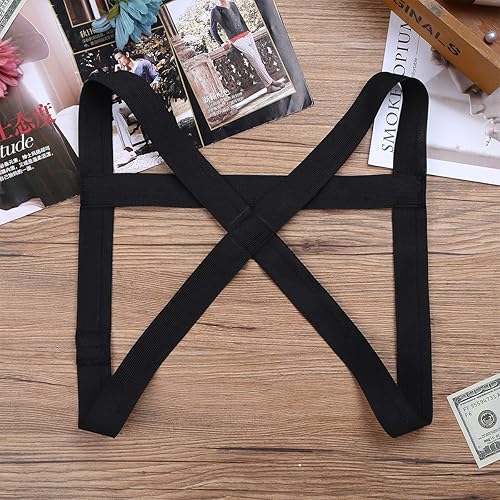 Miniatura 3 de Arnés de pecho de nailon fuerte para hombre, cinturón de soporte de hombro, correa de tirantes, trajes de club