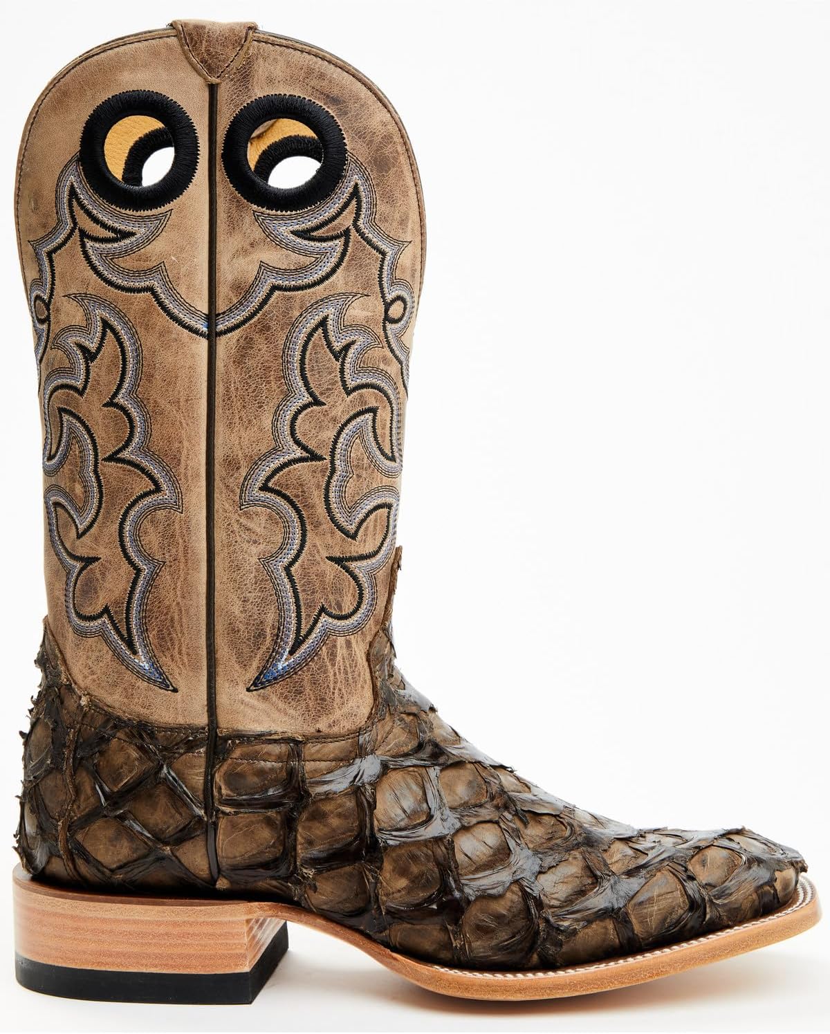 Cody James Men's Exotic Pirarucu Western Boot Broad Square Toe - Bbme-328