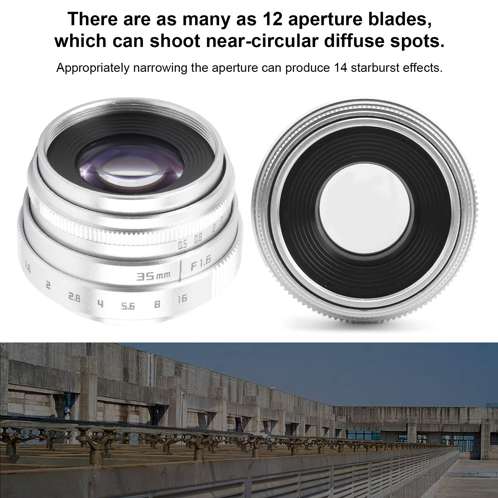 Goshyda 35 Mm F1.6 Objektiv – Manuelles Festbrennweitenobjektiv Mit C-Mount, Für Porträts