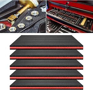 Tool Box Organizer, 5 PCS - 15.75''x11"x0.98" Tool Box Foam Insert, Box Organizer for Toolbox, Cabinet Chest Drawer Storage Craft