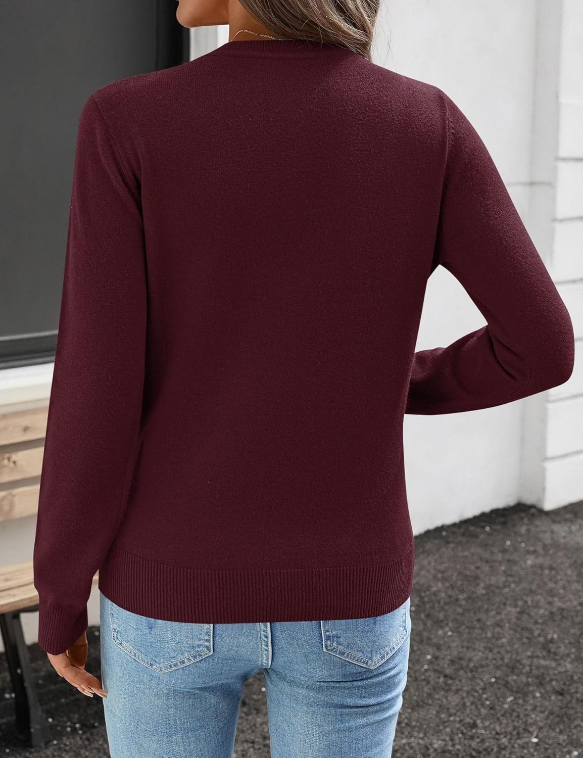 Ivicoer Womens Sweaters 2026 Trendy Long Sleeve Knit Pullover Light-Weight Crewneck Sweater Top S-XXL - Image 5