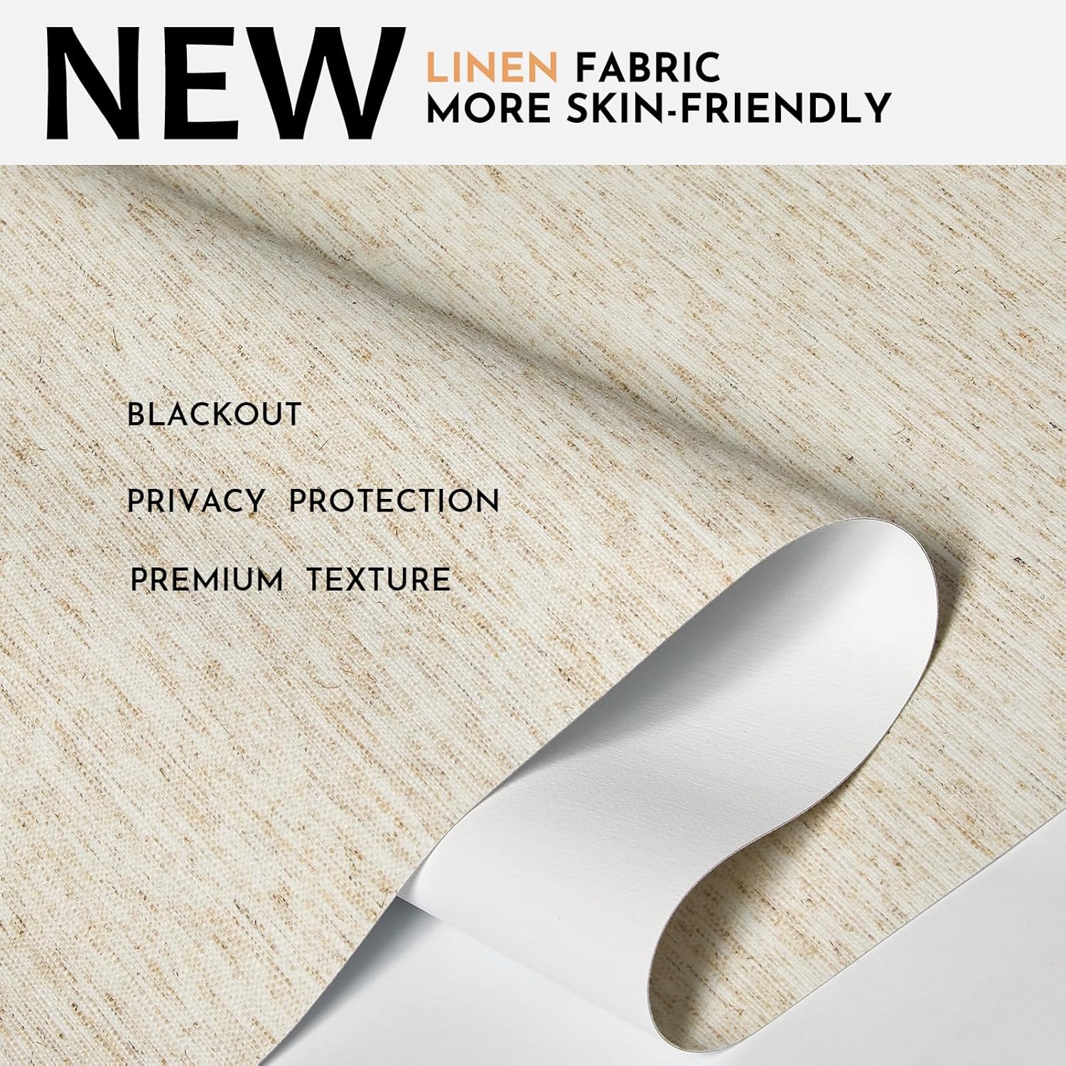 Photo 1 of Persilux Blackout Roller Shades for Window Blinds,Cordless,Linen Fabric,Thermal Insulated Fabric UV Protection Shades for Home,Office,Bedroom,Door,Blackout-Cream,23" W X 72" H