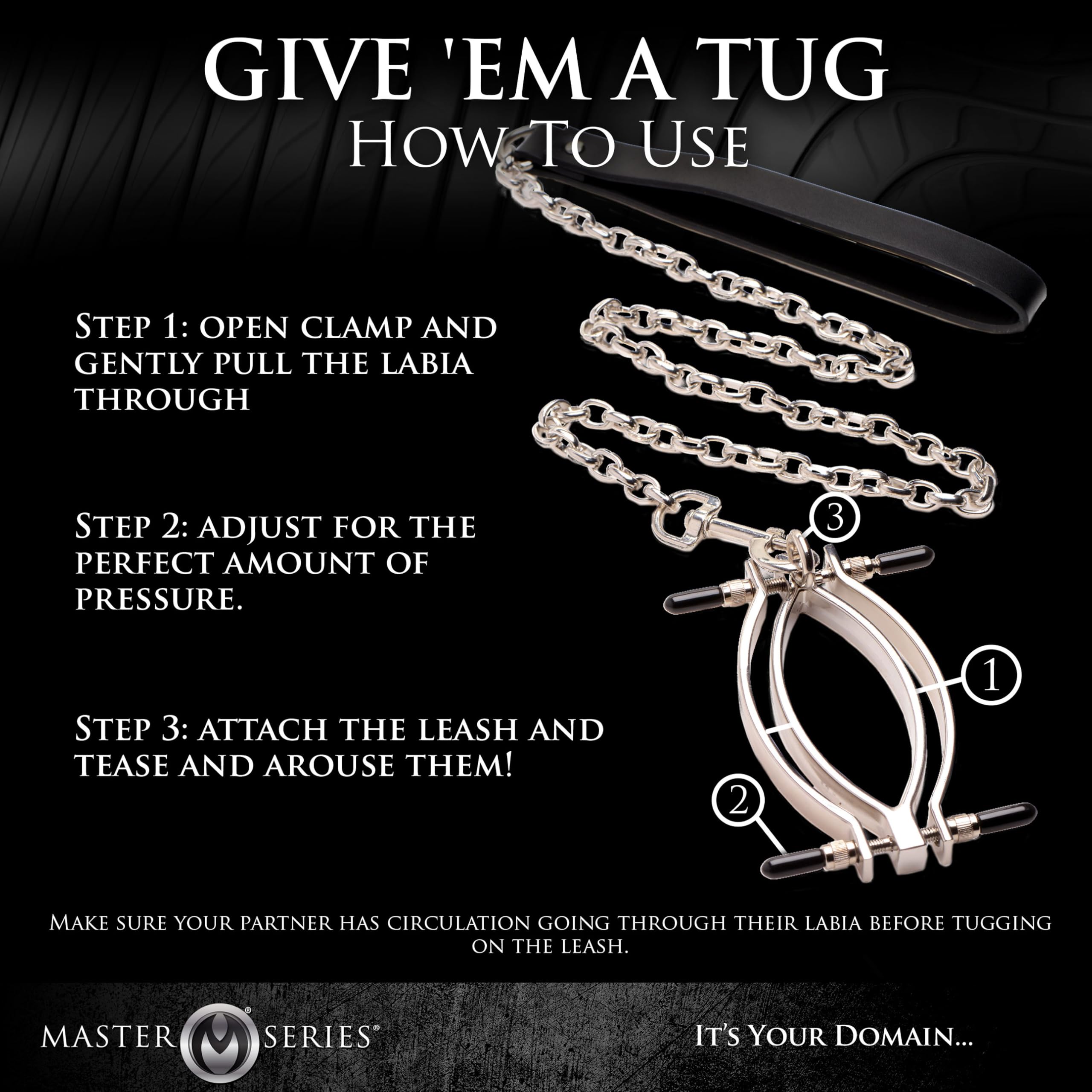 Pussy Tugger Adjustable Pussy Clamp with Leash