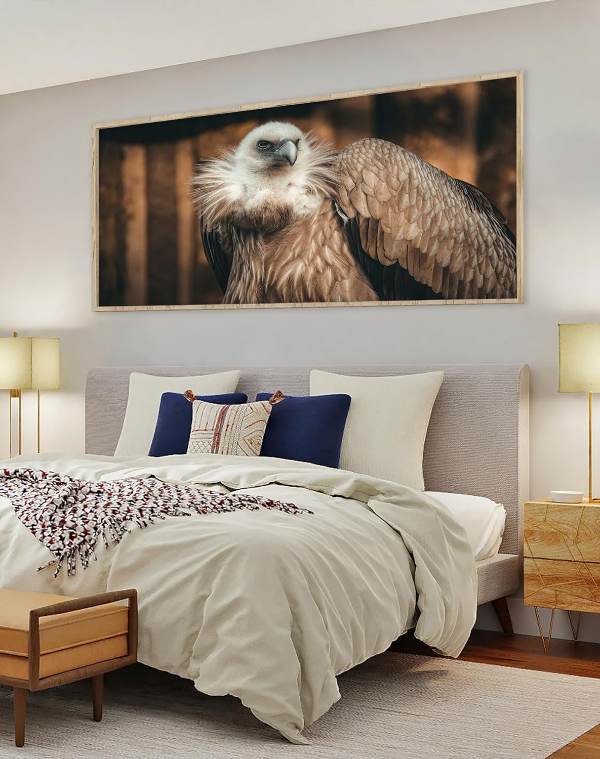 Instarry 5D DIY Diamond Painting Kits Large Size Full Drill Cute Vulture Crystal Embroidery Wall Pictures Arts and Crafts 39.4x19.7 inch